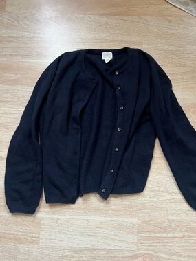 Classic dark blue Button-Up Cardigan